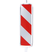 Plastic traffic panel type 60 | film RA2/B, hatched | on one side indicating right | red / white